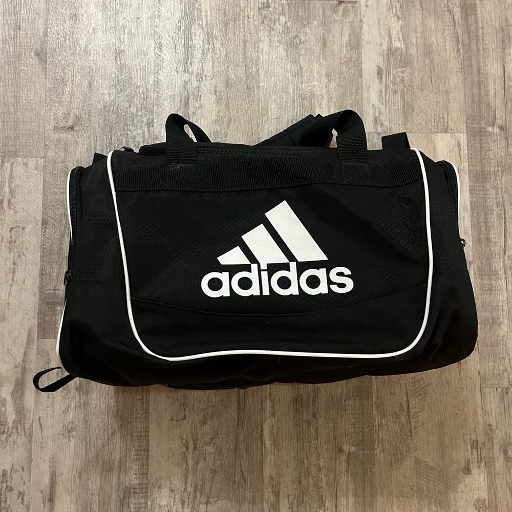 Adidas Black and White Duffel Bag